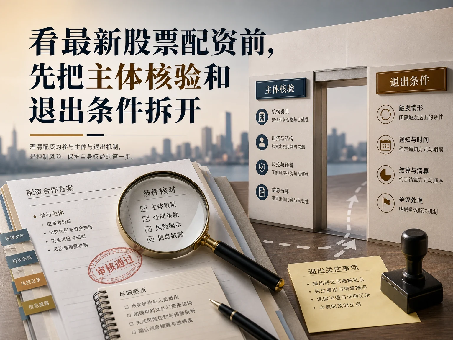 看最新股票配资前，先把主体核验和退出条件拆开 插图